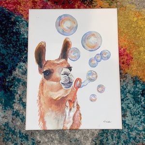 Llama Bubble Canvas